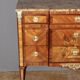 Louis XVI style commode in marquetry from around 1940.