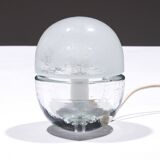 Lampe de table design italien en verre massif épais de 1960