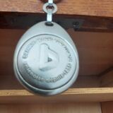 Double frame cabinet with solid oak curtains 50s