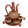 Vintage liqueur service in glazed terracotta