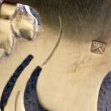 Paire de couverts a entremets argent et dore