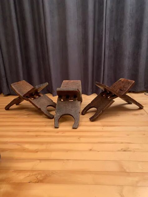 A set of three stools designed by Don S. Shoemaker, Señal SA, Mexico, 1960s