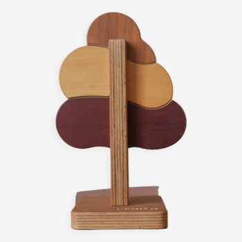 Wooden puzzle second-hand toy tree minimalist decorative object Scandinavian decoration