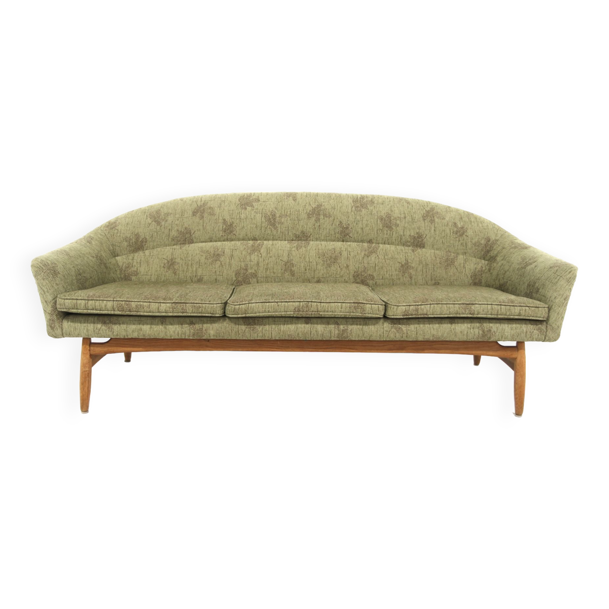 Canapé scandinave en chêne, 3 places, Suède, 1950
