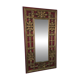 Palladio wall mirror, Italy, 1970 – Red decor and patinated gilding