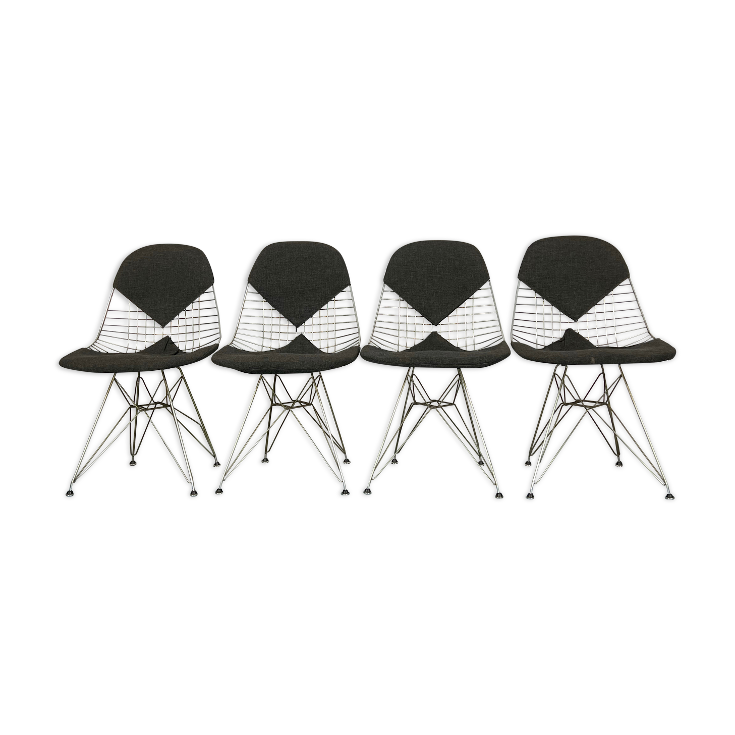Mid-century Modern Set of four DKR Bikini Chairs by Charles Eames