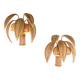 Paire d’appliques « cocotier/palmier » en rotin
