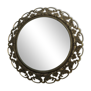 Miroir rond en laiton
