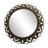 Round brass mirror from the 70s