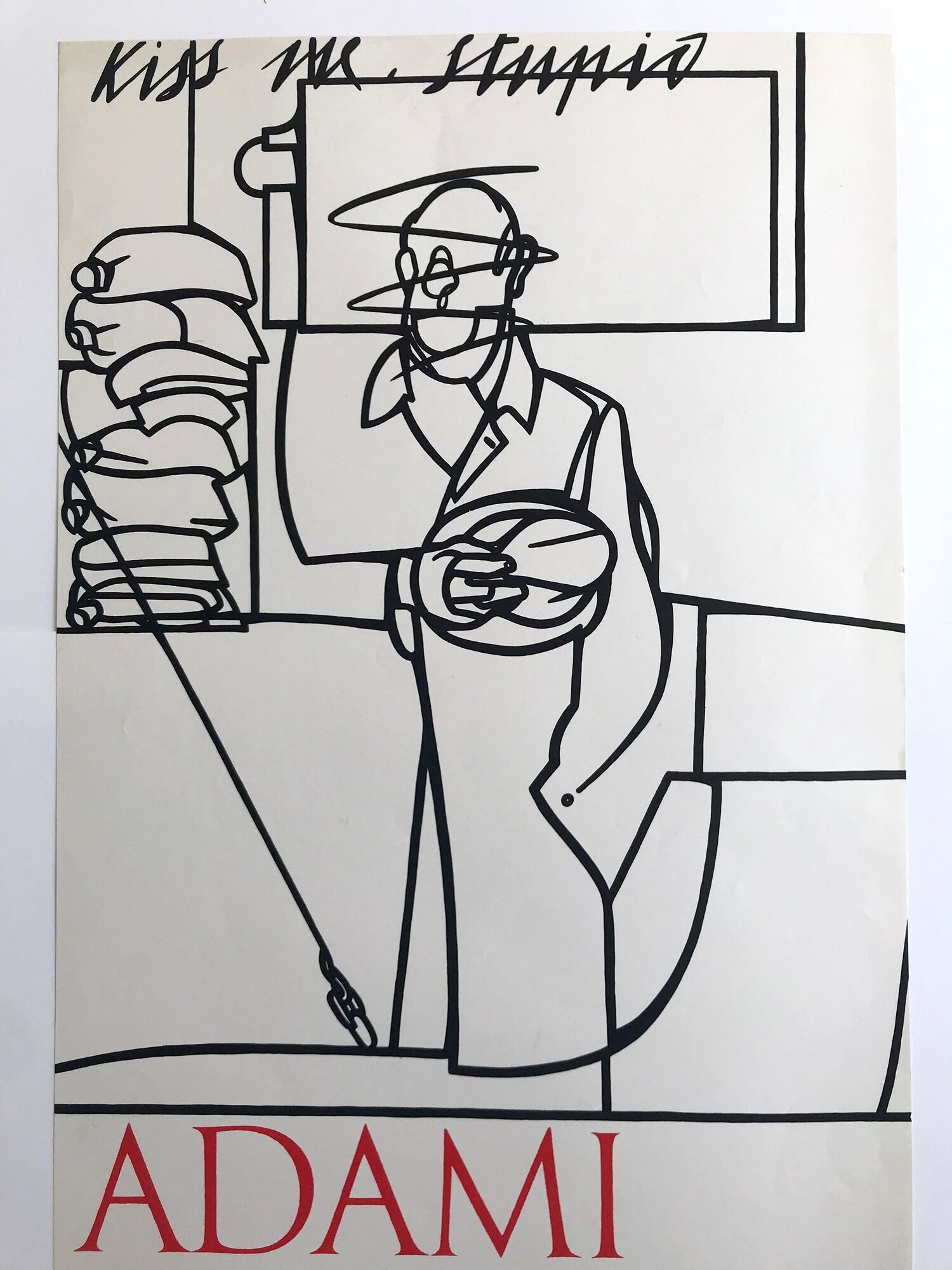 Lithograph poster by Valerio Adami, Galerie Maeght, 1975