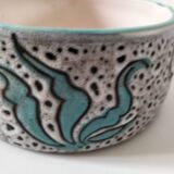 Italian ceramic dish with marine relief decoration from San Marino, 1960s-70s