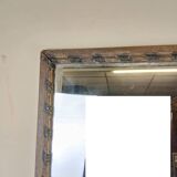 Ancien miroir de boiserie époque Napoléon III en bois a double patine