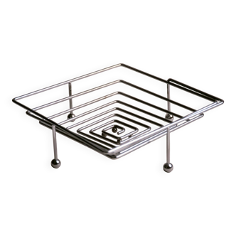 Coupe à fruits Space Age en acier inoxydable, 1970