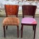Parisian bistro chair in solid wood and fabric