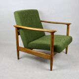 Light Green Boucle GFM-142 Armchair attributed to Edmund Homa, 1970s