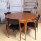 Scandinavian dining table in teak Tricoire and Vecchione 1960