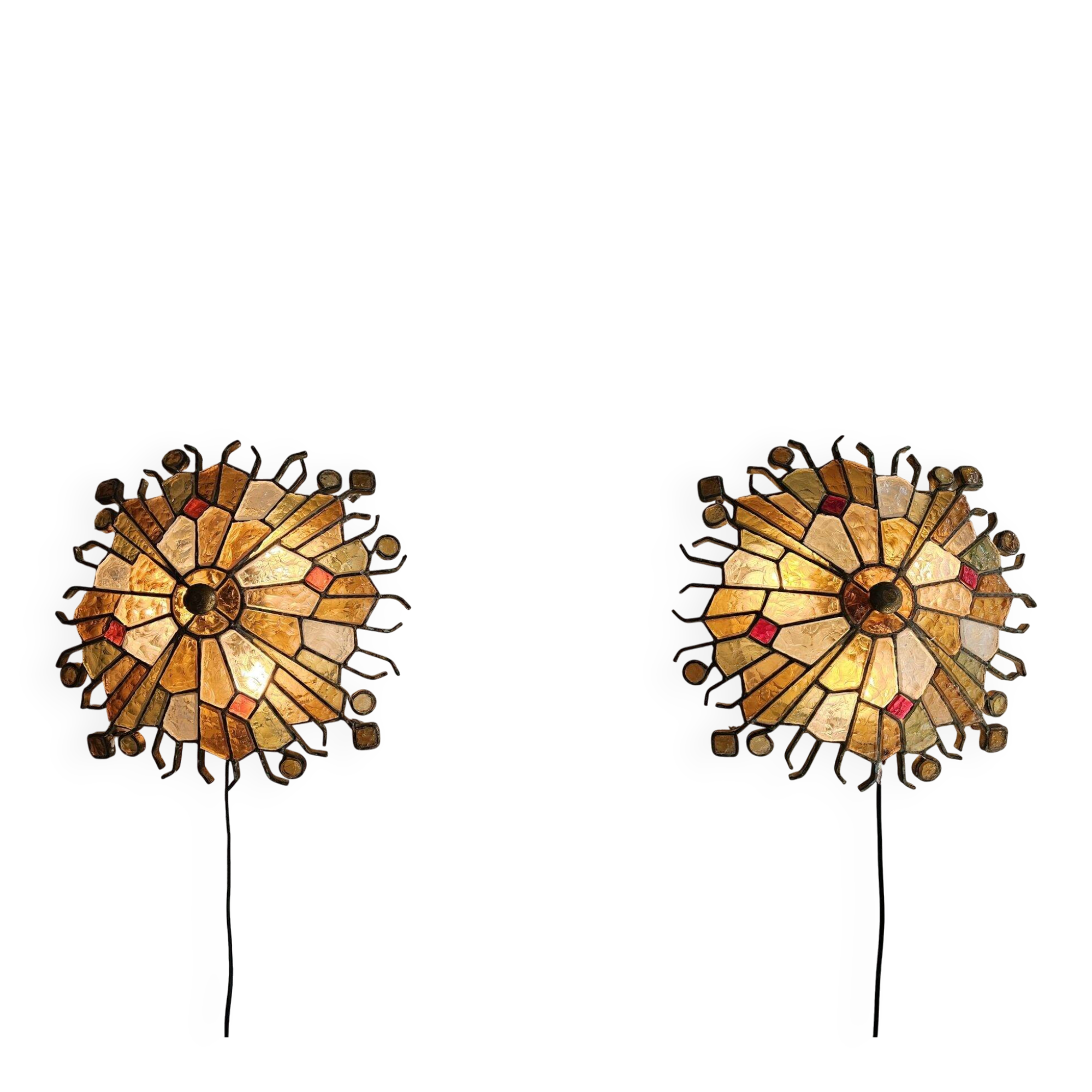 Set of wall lamps by Albano Poli for Poliarte
