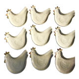 Assiettes poules