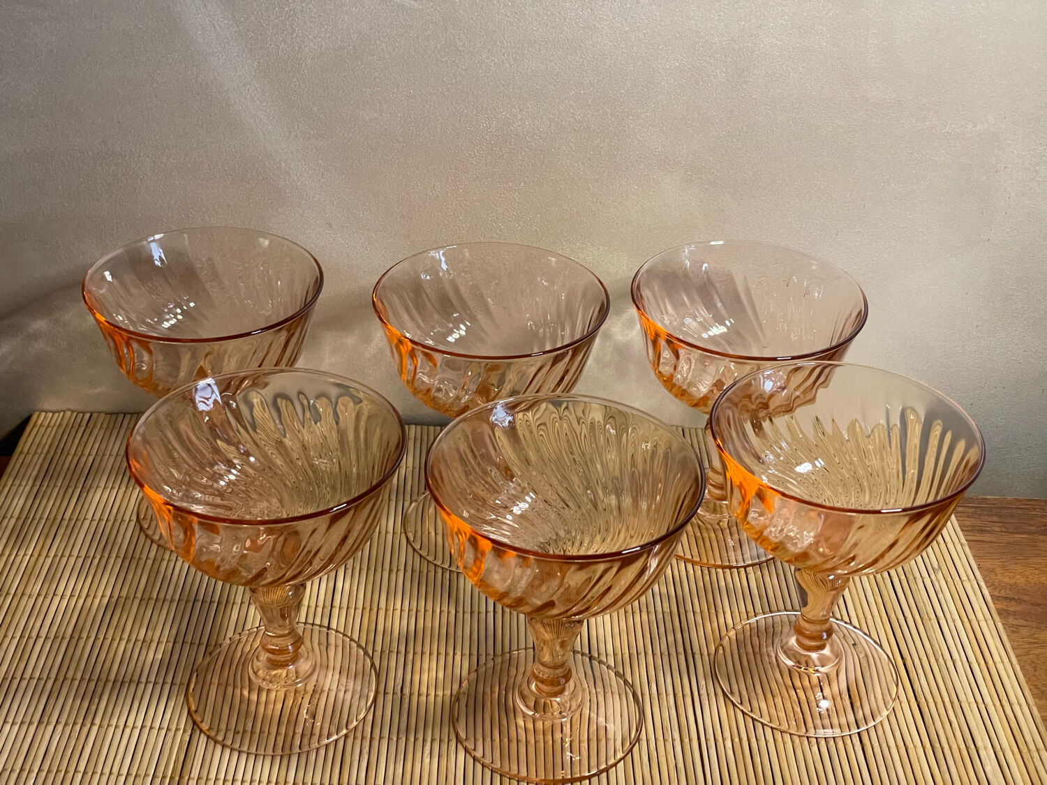 6 Rosaline champagne glasses