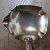Art Deco silver and porcelain fruit ladle