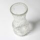 Vintage Rare Clear Hand Pressed Glass Flower Vase / Fidenza / Italy / 1970s