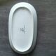 Oval porcelain plate from Sologne – blue decoration – 22 cm