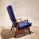 Fauteuil lounge inclinable à dossier haut "Rock Siësta" par A. Relling et T. Bekken Arnestad Bruk, Norvège 1957