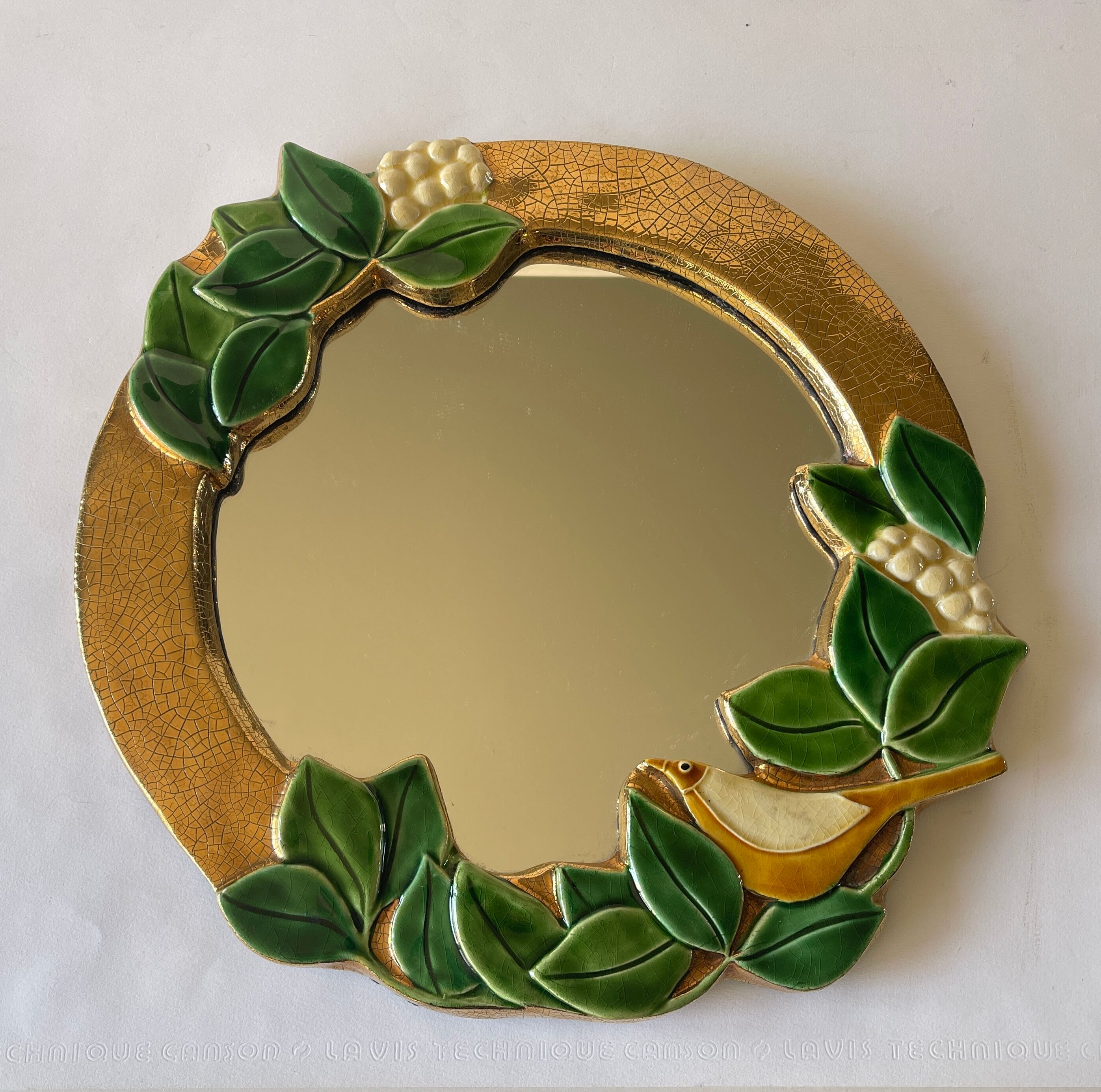 Miroir en céramique de Mithé Espelt