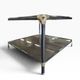 Vintage coffee table in smoked glass