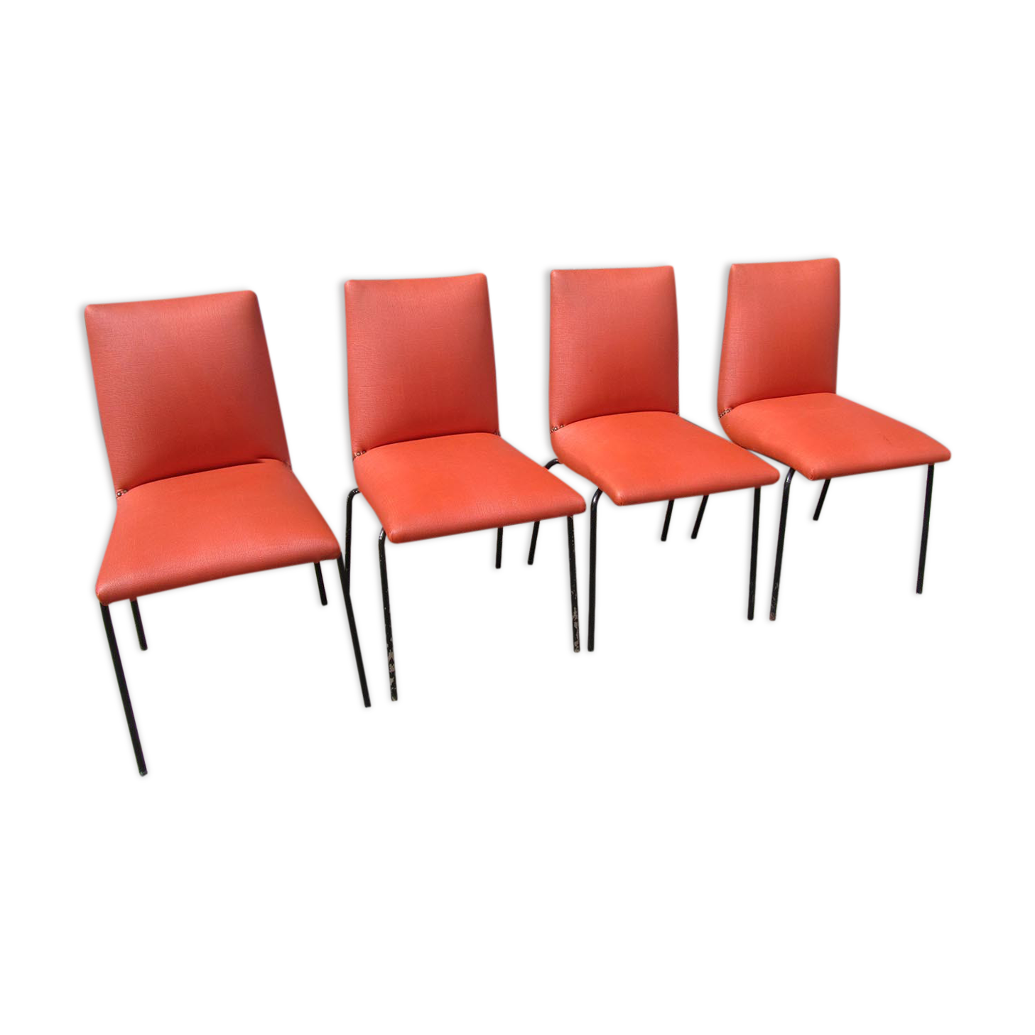 Set of 4 chairs by Pierre Guariche for Meurop 1960