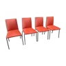 Set of 4 chairs by Pierre Guariche for Meurop 1960