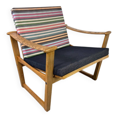 Fauteuil danois moderne du milieu du siècle en chêne par Finn Juhl pour France & Søn, années 1950.