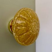 Vintage art deco globe wall or ceiling light in yellow Clichy glass