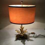 Vintage lamp bronze leaf decoration design
