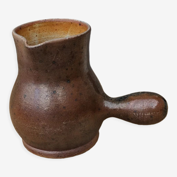 Signed stoneware pitcher