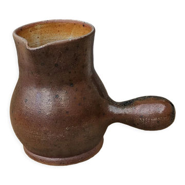 Signed stoneware pitcher