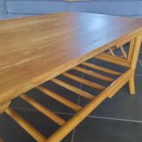 Rectangular rattan coffee table
