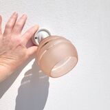 Vintage pink globe wall lamp