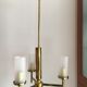 Vintage chandelier in 3-branches golden brass