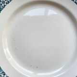 6 Assiettes plates Terre de fer Longchamp modèle René Made in France
