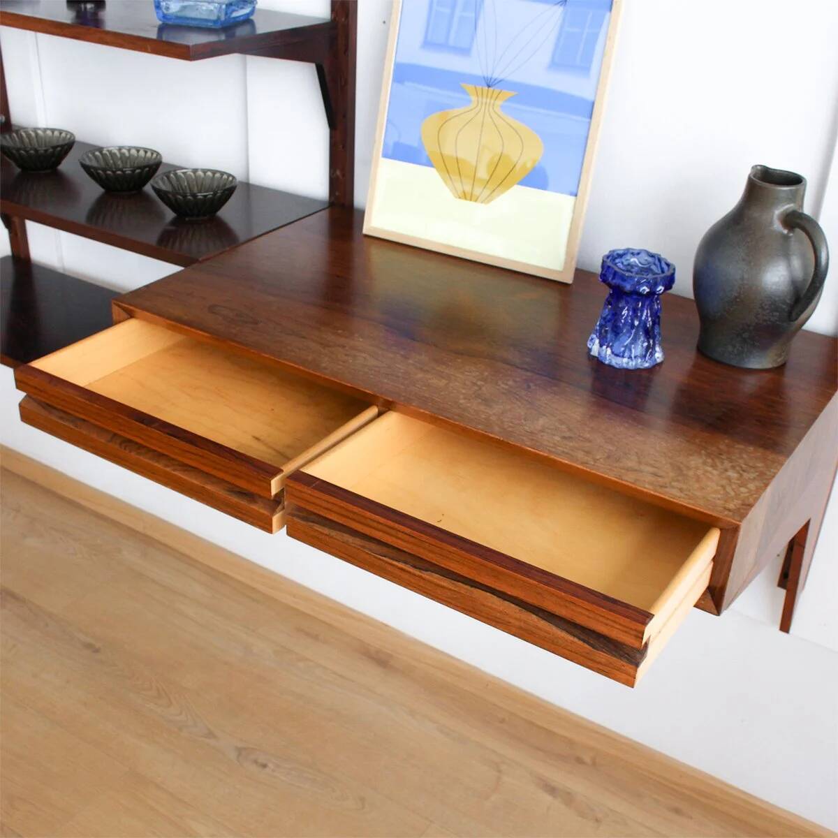 Système de shelving Poul Cadovius, palissandre