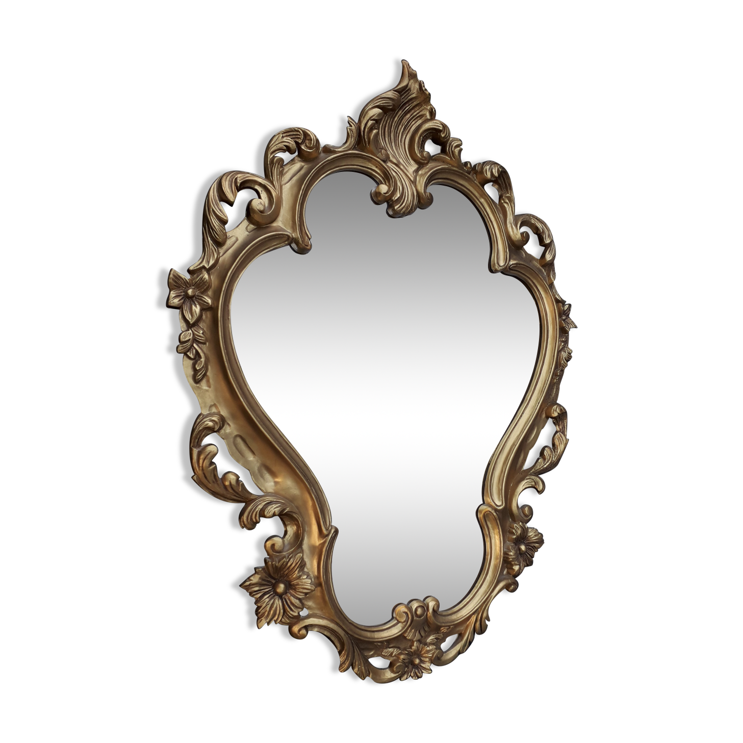 Miroir en resine doré 62 x46 cm