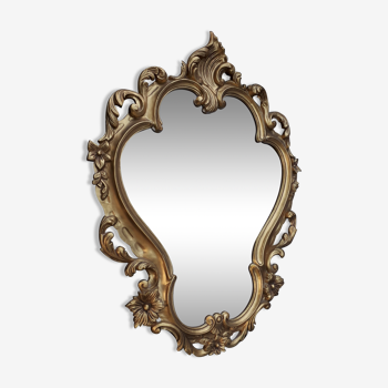 Golden resin mirror 62 x46 cm