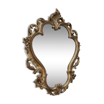 Golden resin mirror 62 x46 cm