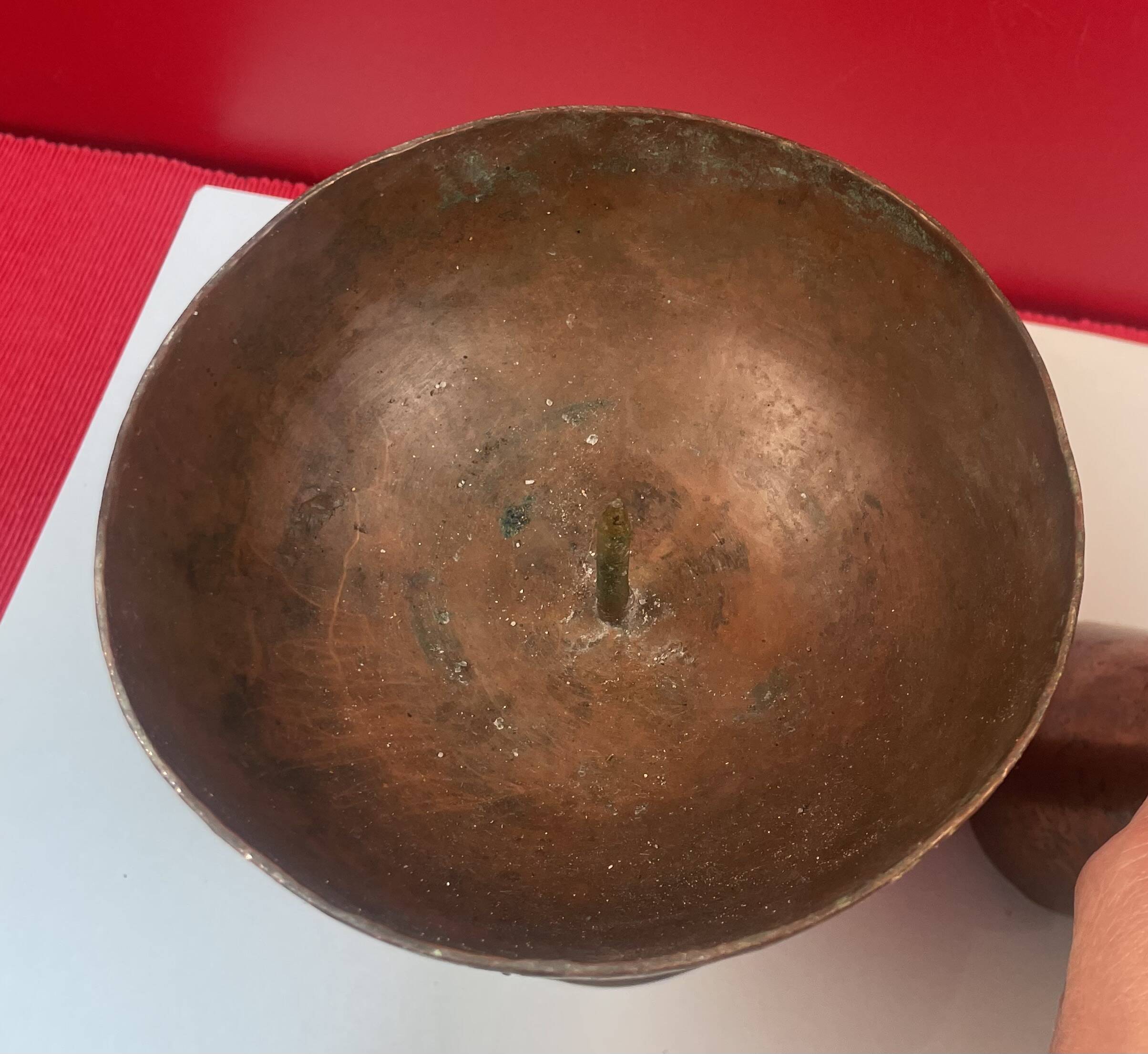 Candle holder x 2 brutalist copper candle pick (metalwork style)