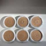Ensemble de 6 sous-verres en marbre