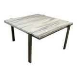 Vintage marble coffee table with chrome