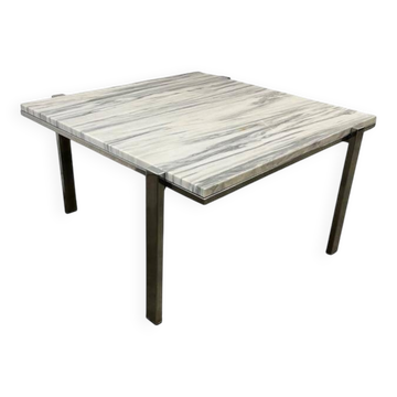 Vintage marble coffee table with chrome