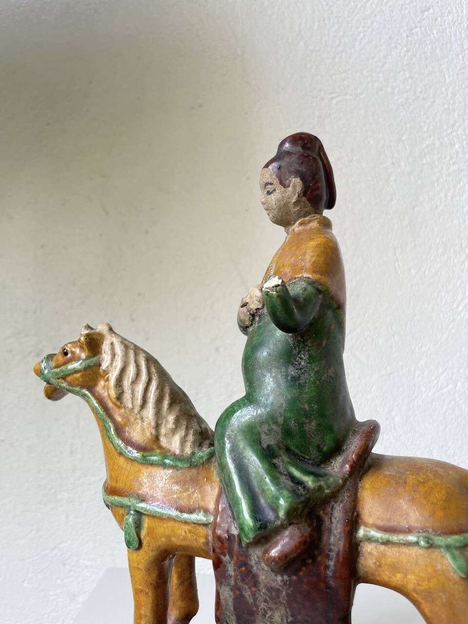 Ming period terracotta equestrian ridge tile
