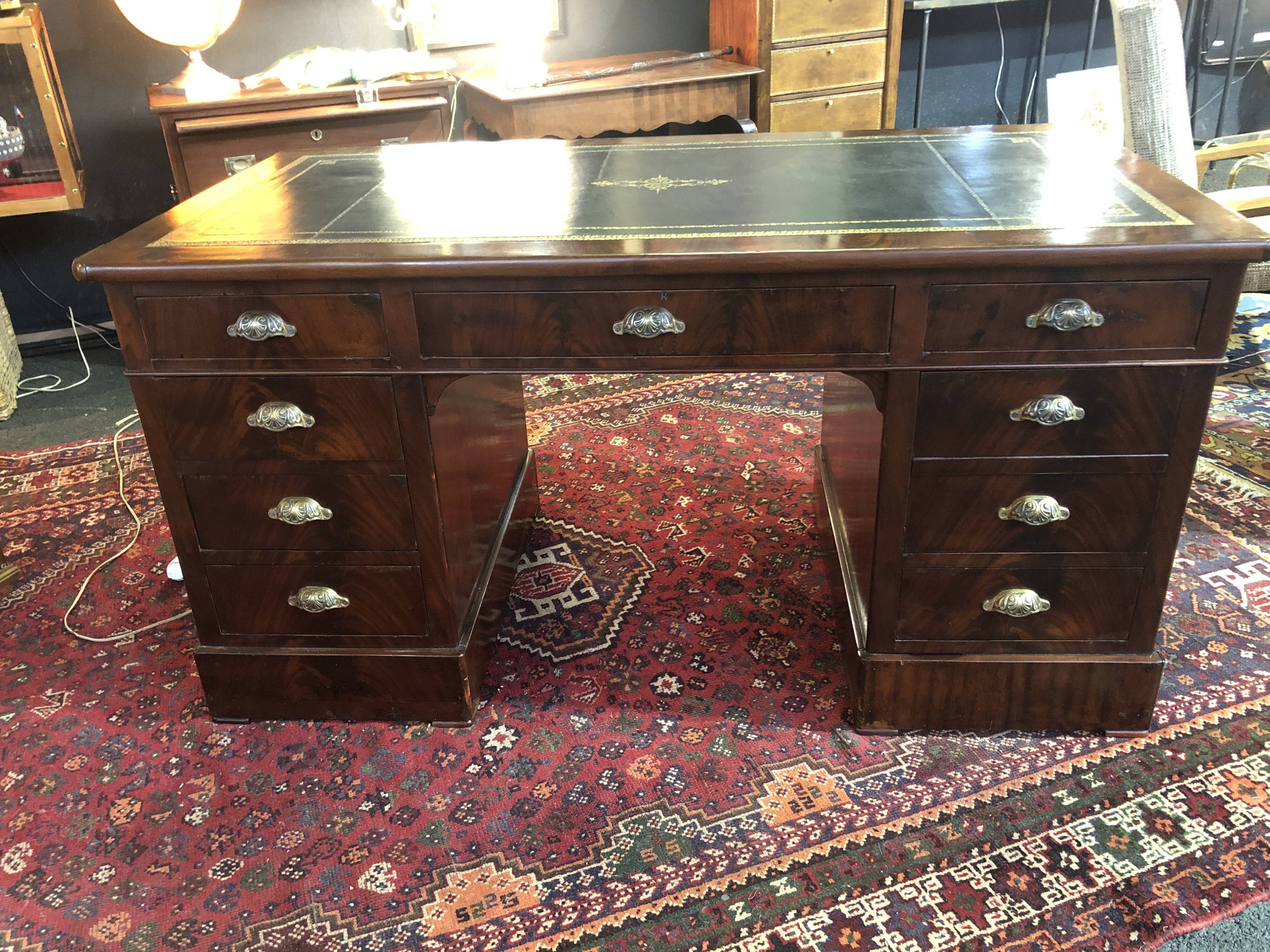 19th century pedestal desk